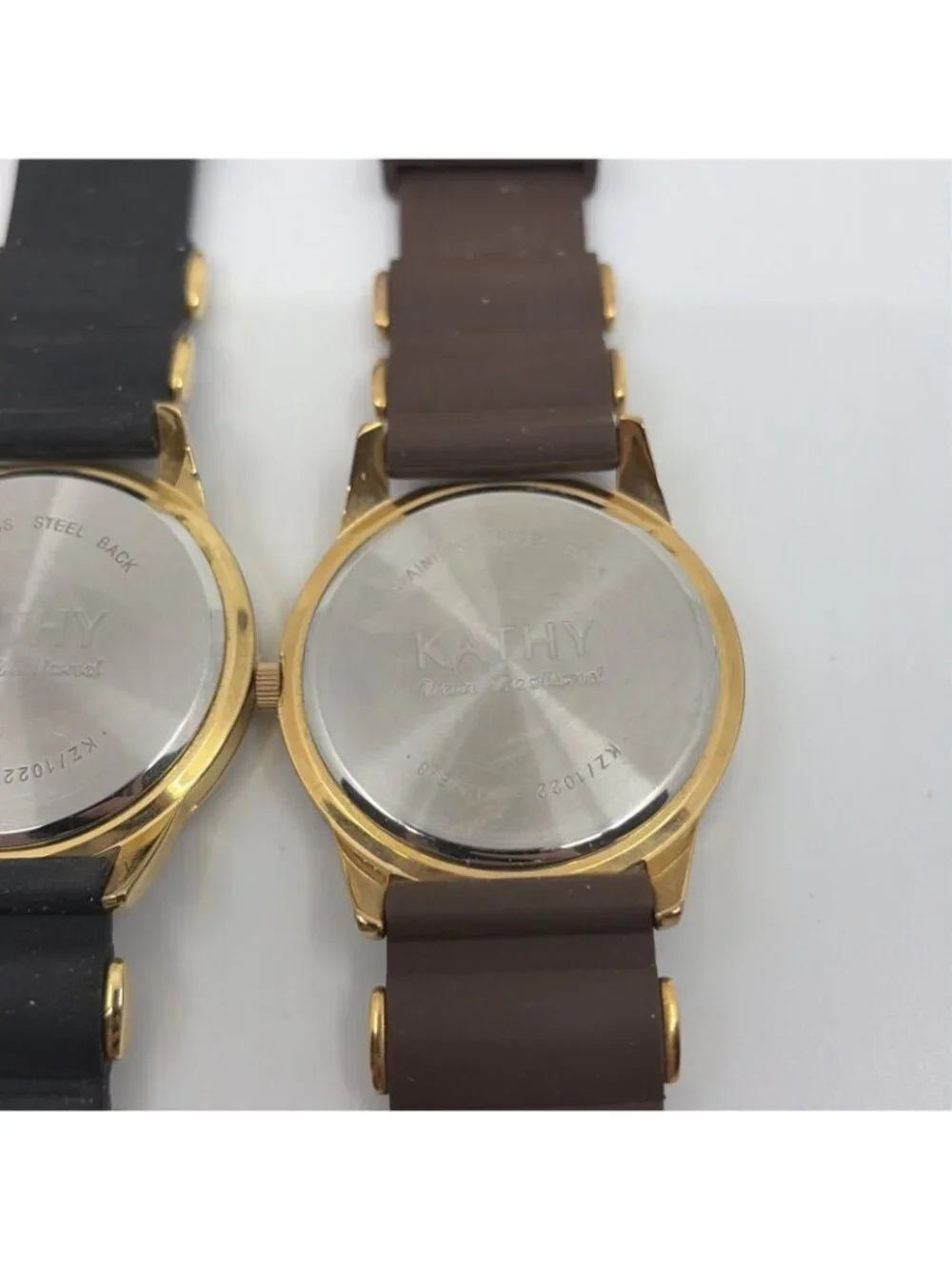 Kathy Van Zeeland Lot 5 Women's Quartz Fashion Watches Rhinestone Gold Tone